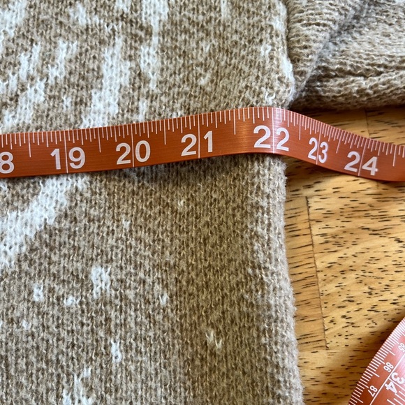 Manfinity Tan Knit Sweatshirt Galaxy Graphic And Distressed Detailing Size Large - Picture 7 of 7